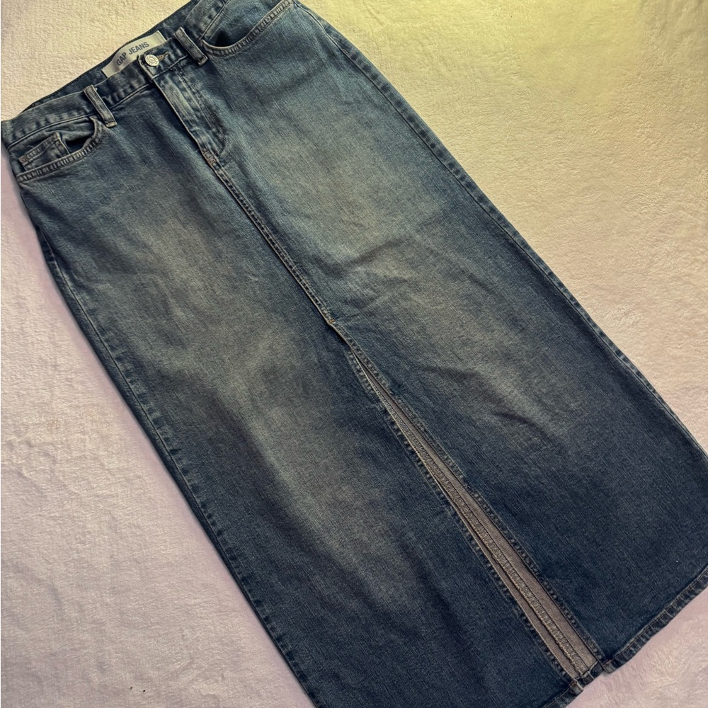 GAP Dark Blue Denim Maxi Skirt
